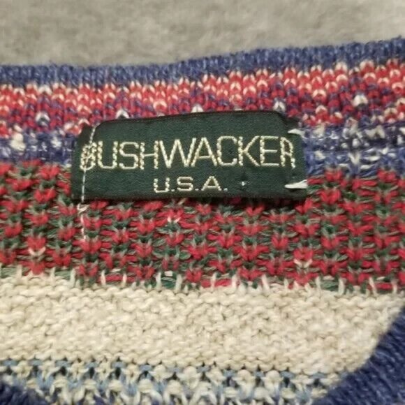 Vintage Bushwacker USA Womens Jacquard Knit Toggle Cardigan Sweater Size 12 - Picture 6 of 6